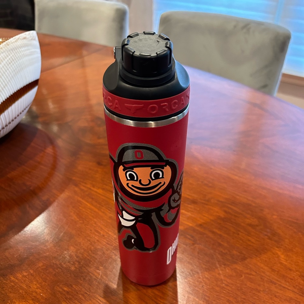 Red ORCA Tumbler with Mascot Design